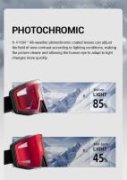 Kapvoe-Gafas de esquí fotocromáticas para hombre y mujer, lentes de nieve antiniebla, magnéticas, de esponja de doble capa para Snowboard - details 3