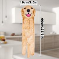 Toallas de mano creativas para perros de dibujos animados, toalla colgante absorbente suave de 60cm, toallas de animales simuladas de secado rápido engrosadas - details 0