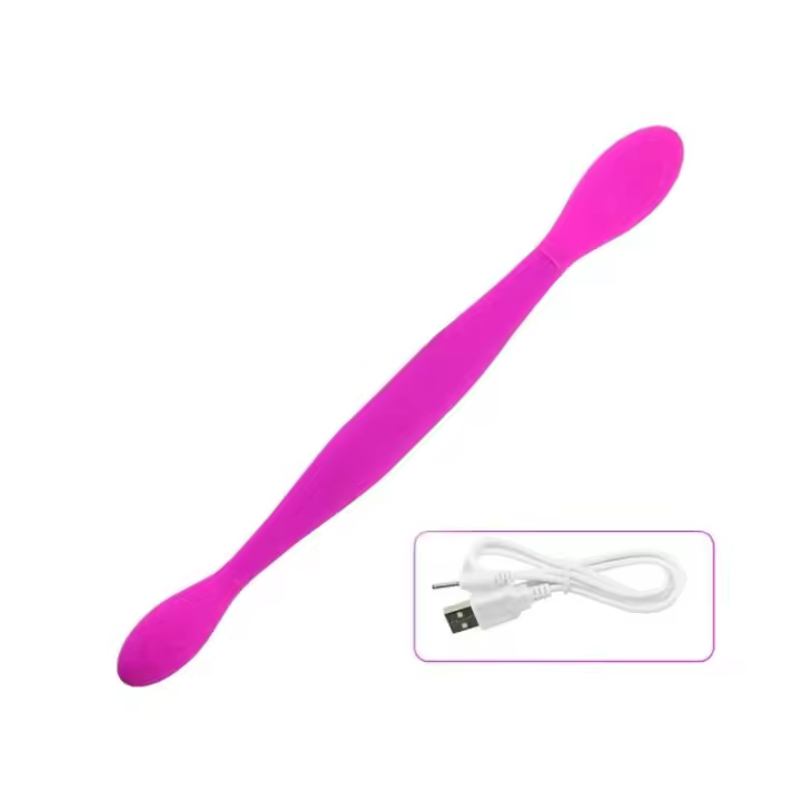 Embalaje privado Sexy de doble cabeza para saltar huevo recargable masturbación femenina clítoris estimulador del punto G masajeador vaginal juguetes sexuales S0057 - 1