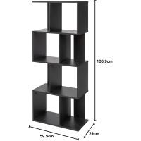 Estantería decorativa/estantes flotantes/Estantería de madera/Estantería con 4 estantes, oficina,modular, sala de estar, biblioteca - Display Shelf SRK-W3 - Marrón ceniza - details 81