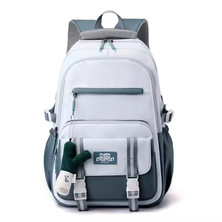 Mochila escolar grande de nailon para estudiantes, morral impermeable con capacidad, estilo coreano, mochila escolar de ocio para estudiantes universitarios - 1