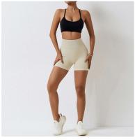 Ropa de Yoga de alta elasticidad para mujer, conjuntos cortos absorbentes, pantalones Push Up, pantalones cortos para correr y ciclismo, mallas Fiess - details 9