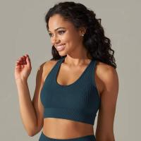 Sujetador deportivo a prueba de golpes para mujer, camiseta sin mangas para correr, ropa interior sexy para fiesta y yoga - details 23