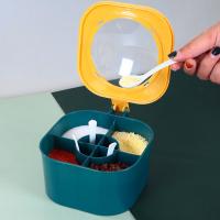 Caja de condimentos 4 en 1, cuchara a prueba de humedad, tarro de especias, organizador de cocina con múltiples compartimentos, suministros de cocina, gran oferta - details 4