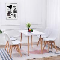 Juego de Mesa de Comedor y Sillas, 1 Mesa Redonda de 80 cm + 4 Sillas Blancas, de Diseño Nórdico - details 53