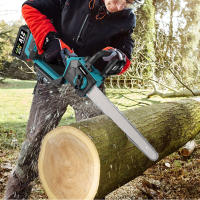 NEWBENY-motosierra eléctrica inalámbrica sin escobillas de 12 pulgadas, sierra de cadena con pantalla Digital, herramienta eléctrica para carpintería para juego de pines de batería Makita - details 9