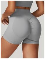 Shorts de Yoga de Cintura Alta Ajuste de Barriga, Levantamiento de Cadera, Ropa de Gimnasio de Nylon Zapatillas de Correr para Primavera/Verano - details 22