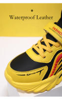 Zapatillas de deporte de marca para niños, zapatillas antideslizantes para correr, zapatillas de cuero impermeables para exteriores, zapatillas deportivas ligeras y cómodas - details 5