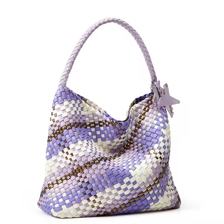 Bolsa tejida a mano de diseño premium, nicho, gran capacidad, casual, estilo perezoso, de un solo hombro, tipo cubo. - 1