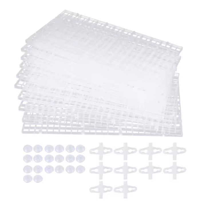 Rejilla de filtro divisora para acuario, bandeja de separación, tablero de aislamiento con 20 Clips de ventosa de piezas, 10 piezas - 1
