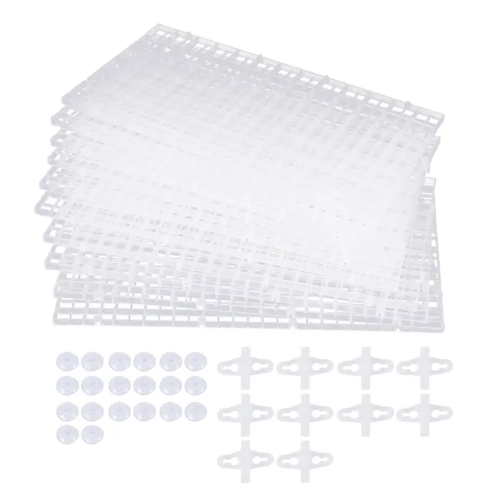 Rejilla de filtro divisora para acuario, bandeja de separación, tablero de aislamiento con 20 Clips de ventosa de piezas, 10 piezas - 1