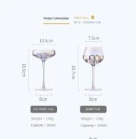 Dazzg Copa Copa Juego de champán Vino Premium para el hogar Cristal Arco Iris - details 14
