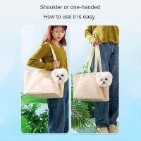 Bolso portátil de malla para cachorros y gatos, bolso de hombro suave y transpirable para cachorros, bolsas de viaje ligeras antiescape para mascotas - details 4