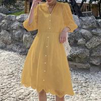 ZANZEA-vestido de mujer de encaje de retales, Vestidos informales de verano y primavera, Vestidos con cuello en A, ropa de calle por encima de la rodilla, vestido veraniego - details 4