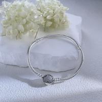 Pulsera con dijes en forma de corazón de amor fiel de Plata de Ley 925, dijes de cuentas, colgantes, joyería fina para mujeres y niñas - details 1