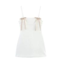 PB & ZA2025 dulce temperamento decorado con lazo sin espalda vestido suelto Falda corta novedad de verano ropa de mujer - details 1