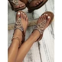 Sandalias Mujer 2025 con Cristales y Plataforma |   Tira en Dedo para Verano, Diseño Elegante y Fresco para Playa y Ciudad - details 18