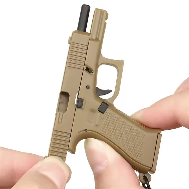 Llavero Táctico Miniature de Pistola Portátil, Realista, Desmontable para Hombres Regalo Juguete - 1
