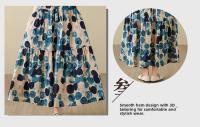 Vestido de Lino de Algodón para Mujer en Talla Grande Bohemia Cuello Redondo Sin Mangas Falda Larga de Ajuste Suelto Estampado - details 7