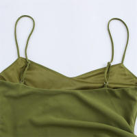 Vestido de Verano 2025 para Mujer Estilo Moderno Sin Mangas, Top de Cintura Hipster, Cremallera Lateral, Baberos, Ajuste Regular, Falda Maxi - details 4