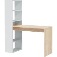 Estantería Reversible Mesa de Ordenador Blanco Artik y Roble Canadian Modelo Doble - details 3