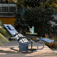 jardín Mecedora con reposapiés Tumbona ergonómica Negro OGS28-SCHx2 ES - details 10