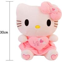 Muñeca 30 cm Dibujos animados Hello Kitty Juguete Regalos, Muñecos Lindo de felpa, Creativo para niños Amigos DE LA Familia - details 0