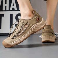 Sandalias de hombre, novedad de verano, zapatos de playa para hombre con suela blanca. Simples, transpirables y resistentes al desgaste. - details 9