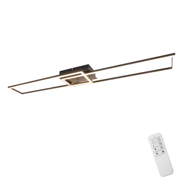 CBJKTX Lámpara de techo LED 2 Negro 102CM Moderna regulable con control remoto 36W - 1