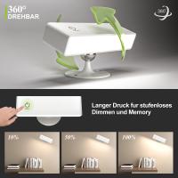Lámpara de pared Led Yilaie, Control táctil, giratoria, recarga USB, luz nocturna portátil inalámbrica para mesita de noche, lámpara de lectura regulable, 1 paquete - details 4