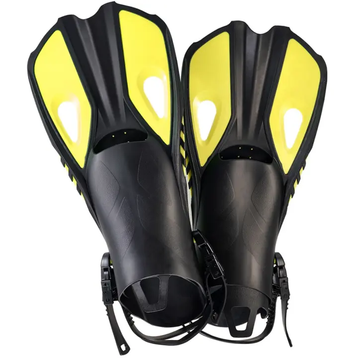 Aletas De Natación Ajustables De Silicona Para Adultos Y Niños Zapatos De Nado Cortos Para Diversión Y Viajes Talla Abierta Unisex - 1