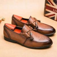 Zapatos formales de hombre planos de boda de oficina de verano 2023 de vestir transpirable de cuero Oxford de negocios de lujo - details 1