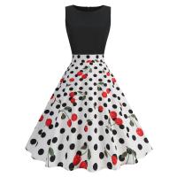 2025 Primavera/Verano nuevo vestido sin mangas de punto empalmado con estampado de flores rosas ropa de mujer - details 11