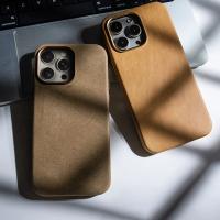 Funda de lujo para iPhone 15 Pro Max Cuero genuino Magsafe Cubierta completa - details 2