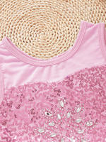 Vestido de baile de Ballet para niñas, sin mangas, lentejuelas brillantes, leotardo de malla, tutú, Ropa de baile, gimnasia, patinaje, disfraz de escenario actuación - details 25