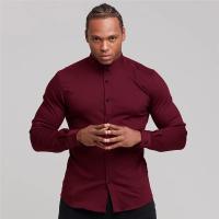 Camisas ajustadas para hombres de negocios juveniles, ropa Formal profesional sin hierro, Color sólido, guapo - details 19