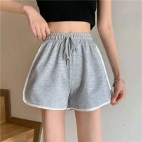 Pantalones deportivos de cintura alta para mujer, pantalones de seguridad para Yoga de pierna ancha informales para exteriores, pantalones cortos de mezcla de algodón de tres cuartos de longitud - details 5