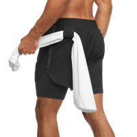 Pantalones Cortos Deportivos Ligeros y Secado Rápido Doble Capa para Entrenamiento en Gimnasio y Correr Ropa de Verano para Hombres - details 14