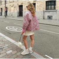 Chaqueta acolchada con estampado Floral para mujer, abrigo grueso de algodón con cuello levantado, ropa de abrigo a moda - details 6