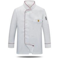 Abrigo de Chef uniforme chaqueta de Catering ropa Casual chaquetas para hombre blanco hombres traje suelto de manga corta. - details 0