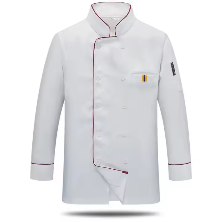 Abrigo de Chef uniforme chaqueta de Catering ropa Casual chaquetas para hombre blanco hombres traje suelto de manga corta. - 1
