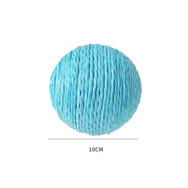 Pelota para rascar gatos con cuerda de papel grande, juguete interactivo para morder, juguetes para masticar, rascador divertido para gatos, suministros para mascotas - 1