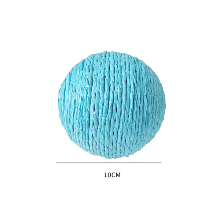 Pelota para rascar gatos con cuerda de papel grande, juguete interactivo para morder, juguetes para masticar, rascador divertido para gatos, suministros para mascotas - 1