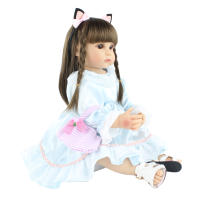 BZDOLL-Muñeca Reborn realista para niñas, juguete de 55 CM y 22 pulgadas, cuerpo de silicona suave completo, encantador, regalo de Navidad - details 4