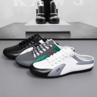 Zapatos Ligeros Para Hombre, zapatillas Sin Cordones De Media Copa De Cuero, Suelas Suaves, Zapatos Casuales Versátiles, Pa - details 4