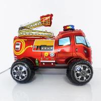 Globo de aluminio 4D de pie para camión de bomberos, globo de Mylar, Helio grande, decoración de fiesta de cumpleaños para niños - details 0