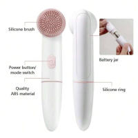 Exfoliante eléctrico del cepillo de limpieza de la belleza de la cara, limpiador facial giratorio de la vibración sónica, herramientas para el cuidado de la piel - details 0