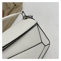 Bolso de mano con patrón de lichi, bandolera de hombro, gran capacidad, geométrico, rompecabezas francés, nuevo - details 14