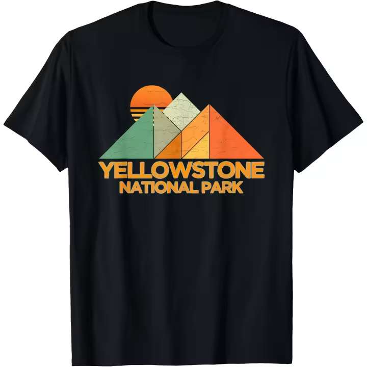 Camiseta retro vintage del Parque Nacional Yellowstone para hombre - 1