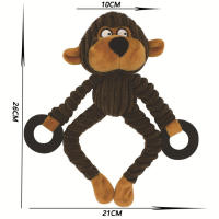 Muñeco Interactivo de Mascota de Dibujos Animados Sonidos Rápidos de Cachorro Corduroy Peluche de Mono Goma de Tres Colores Juguete de Res Oso - details 2